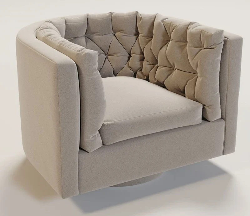 Casa Padrino Luxus Samt Drehsessel Beige 73 x 66 x H. 74 cm - Wohnzimmer Sessel - Hotel Sessel - Wohnzimmer Möbel - Hotel Möbel - Luxus Möbel - Luxus Wohnzimmer Einrichtung