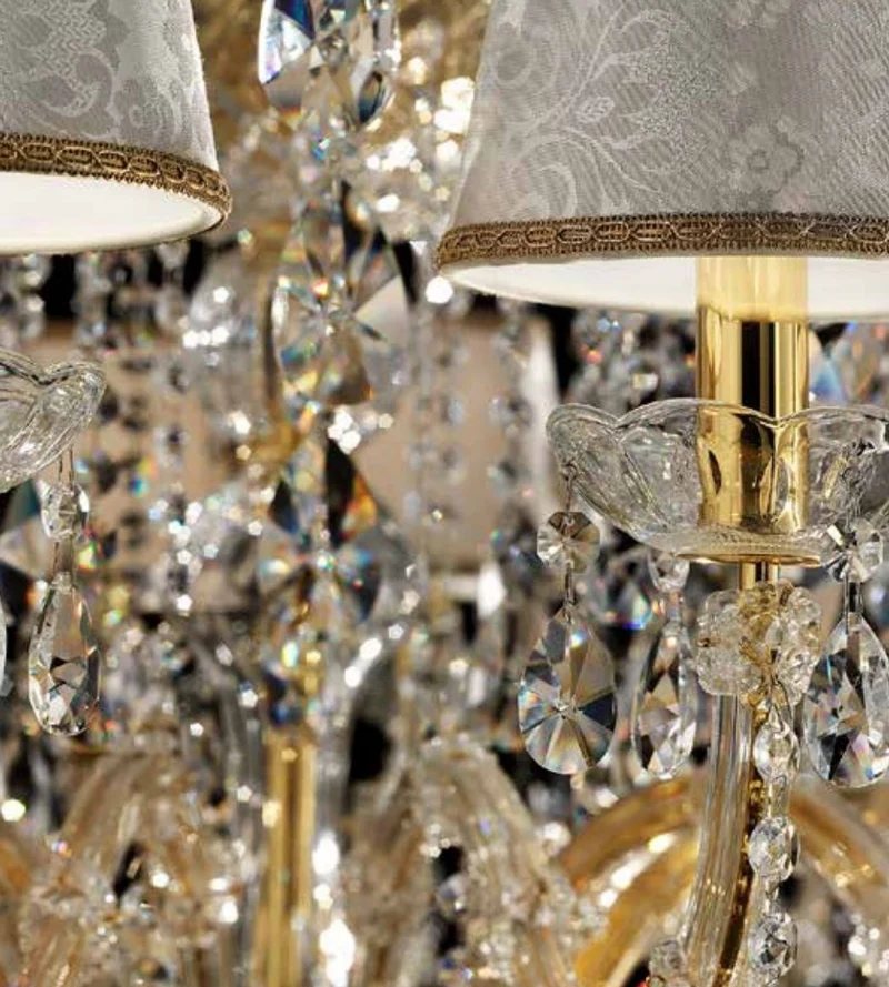 Casa Padrino Luxus Barock Kristall Kronleuchter Gold / Silber Ø 120 x H. 240 cm - Riesiger Kronleuchter mit venezianischen Kristallglas - Edel & Prunkvoll - Luxus Qualität - Made in Italy