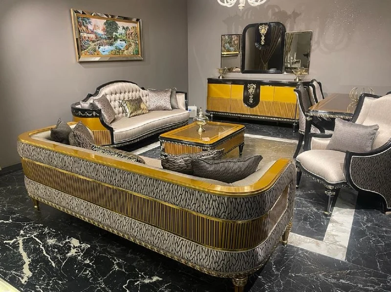 Casa Padrino Luxus Barock Sideboard Gold / Schwarz / Gold - Handgefertigter Barockstil Schrank - Luxus Möbel Möbel im Barockstil - Barock Möbel - Barock Einrichtung - Edel & Prunkvoll