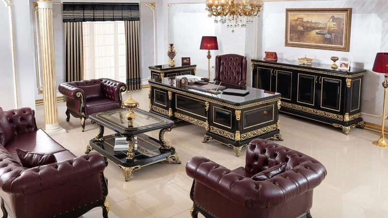 Casa Padrino Luxus Barock Chesterfield Leder Sessel Bordeauxrot / Schwarz / Gold - Prunkvoller Echtleder Wohnzimmer Sessel - Luxus Wohnzimmer Möbel im Barockstil - Barock Leder Möbel