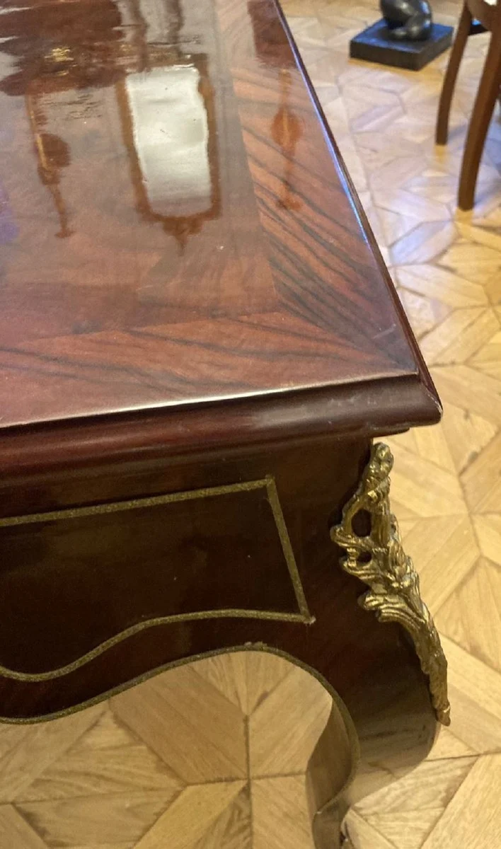 Casa Padrino Barock Beistelltisch mit Schach & Backgammon Spielfläche Dunkelbraun / Braun / Messing 60 x 60 x H. 71 cm - Antik Stil Möbel - Barock Möbel - Edel & Prunkvoll