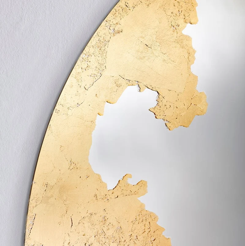 Casa Padrino Luxus Wandspiegel Gold Ø 70 cm - Runder Wohnzimmer Spiegel - Schlafzimmer Spiegel - Garderoben Spiegel - Luxus Möbel - Luxus Interior - Luxus Qualität