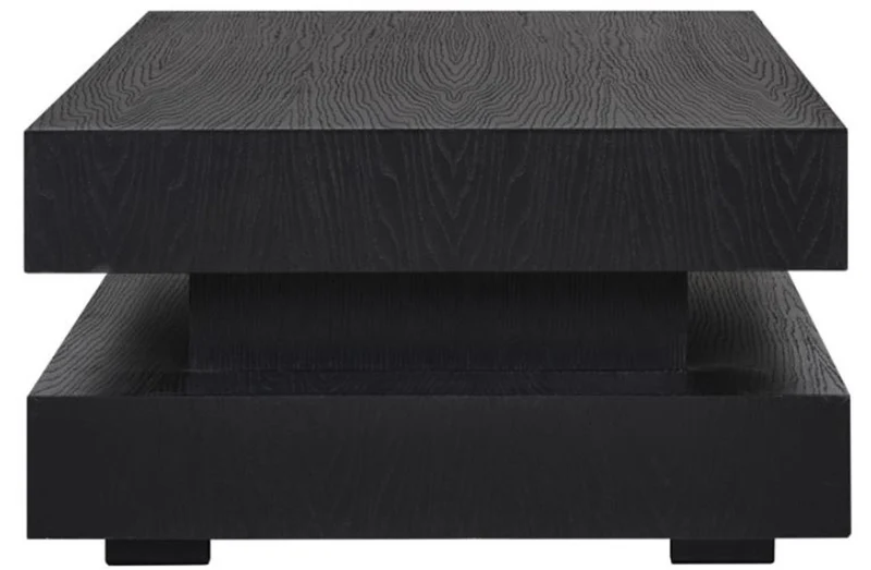 Casa Padrino Luxus Couchtisch Schwarz 150 x 80 x H. 43 cm - Rechteckiger Massivholz Wohnzimmertisch - Wohnzimmer Möbel - Luxus Möbel - Luxus Einrichtung