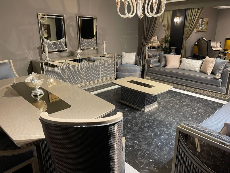 Casa Padrino Luxus Art Deco Couchtisch Creme - Rechteckiger Wohnzimmertisch mit Glasplatte - Wohnzimmer Möbel - Art Deco Möbel - Luxus Möbel - Luxus Einrichtung - Wohnzimmer Einrichtung