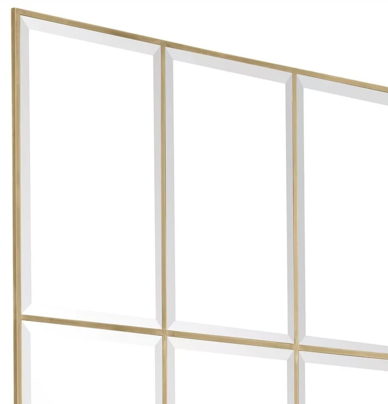 Casa Padrino Luxus Wandspiegel Vintage Messing 78,5 x H. 215,5 cm - Rechteckiger Wohnzimmer Spiegel - Schlafzimmer Spiegel - Garderoben Spiegel - Luxus Möbel - Möbel Luxus - Luxus Einrichtung