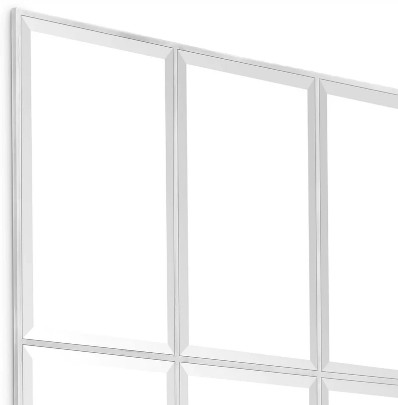 Casa Padrino Luxus Wandspiegel Silber 78,5 x H. 215,5 cm - Rechteckiger Wohnzimmer Spiegel - Schlafzimmer Spiegel - Garderoben Spiegel - Luxus Möbel - Luxus Einrichtung