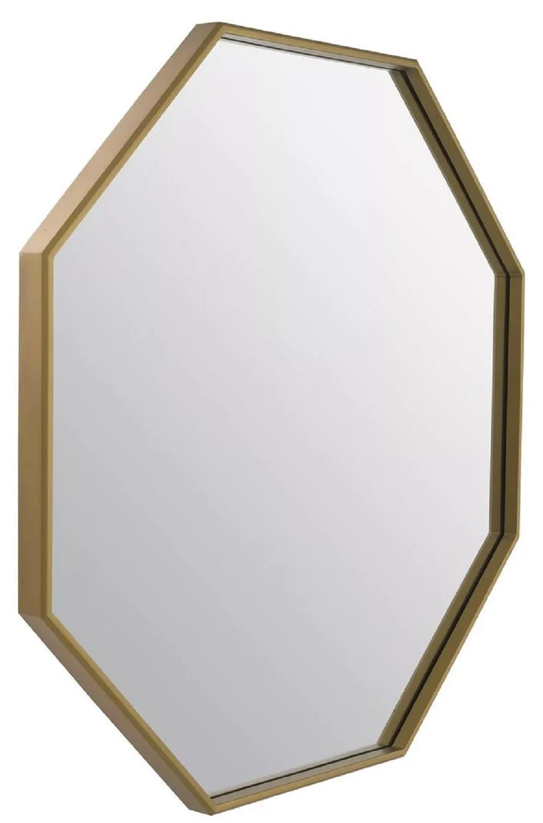 Casa Padrino Luxus Edelstahl Wandspiegel Messing 97 x 4 x H. 90 cm - Wohnzimmer Spiegel - Schlafzimmer Spiegel - Garderoben Spiegel - Luxus Möbel - Luxus Einrichtung