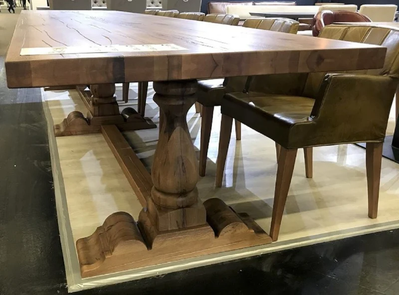 Casa Padrino Landhausstil Esstisch Braun - Verschiedene Größen - Rustikaler Massivholz Küchentisch - Rustikale Massivholz Esszimmer Möbel - Landhausstil Esszimmer Möbel