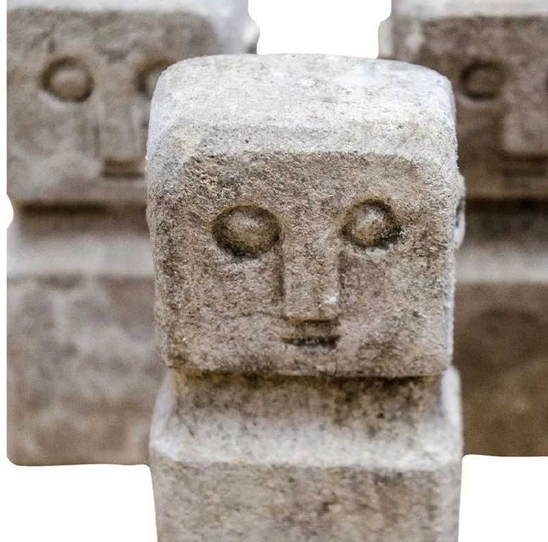 Casa Padrino Luxus Deko Antik Stil Naturstein Statuen 10er Set - Stein Skulpturen - Stein Figuren - Deko Accessoires - Schreibtisch Deko - Wohnzimmer Deko - Luxus Möbel