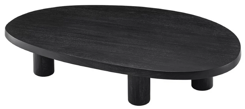 Casa Padrino Luxus Couchtisch Schwarzgrau 149 x 78,5 x H. 35 cm - Mahagoni Wohnzimmertisch - Wohnzimmer Möbel - Mahagoni Möbel - Luxus Möbel - Luxus Einrichtung - Möbel Luxus - Luxus Qualität