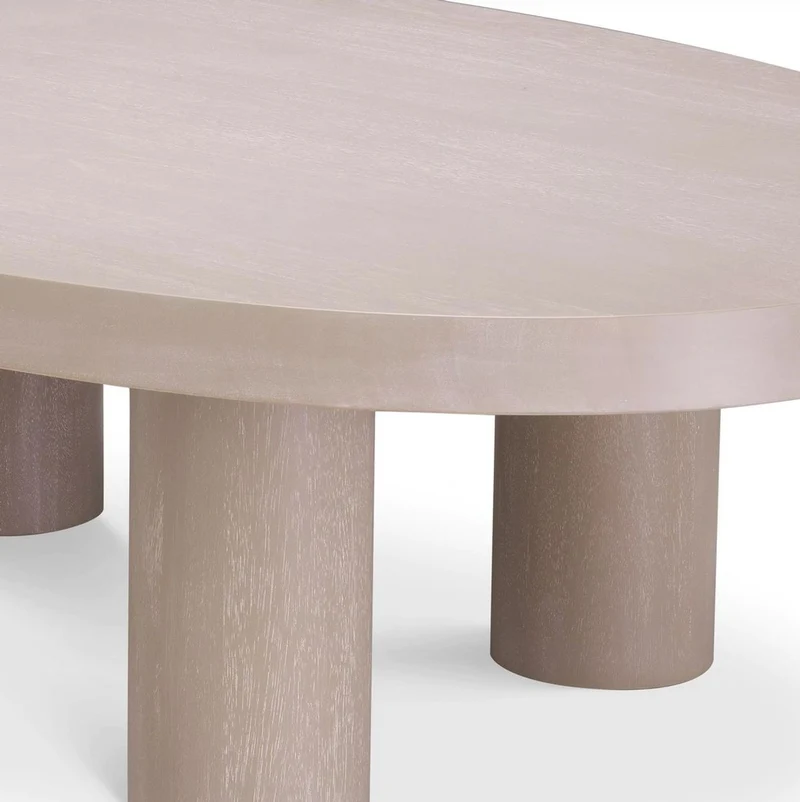 Casa Padrino Luxus Couchtisch Beige 149 x 78,5 x H. 35 cm - Massivholz Wohnzimmertisch - Wohnzimmer Möbel - Massivholz Möbel - Luxus Möbel - Luxus Einrichtung - Möbel Luxus - Luxus Qualität