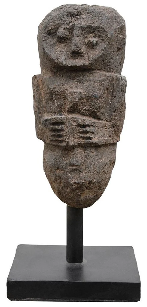Casa Padrino Luxus Deko Antik Stil Naturstein Statuen Set - Stein Skulpturen - Stein Figuren - Schreibtisch Deko - Wohnzimmer Deko - Deko Accessoires - Luxus Möbel