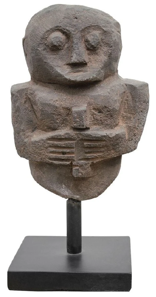 Casa Padrino Luxus Deko Antik Stil Naturstein Statuen Set - Stein Skulpturen - Stein Figuren - Schreibtisch Deko - Wohnzimmer Deko - Deko Accessoires - Luxus Möbel