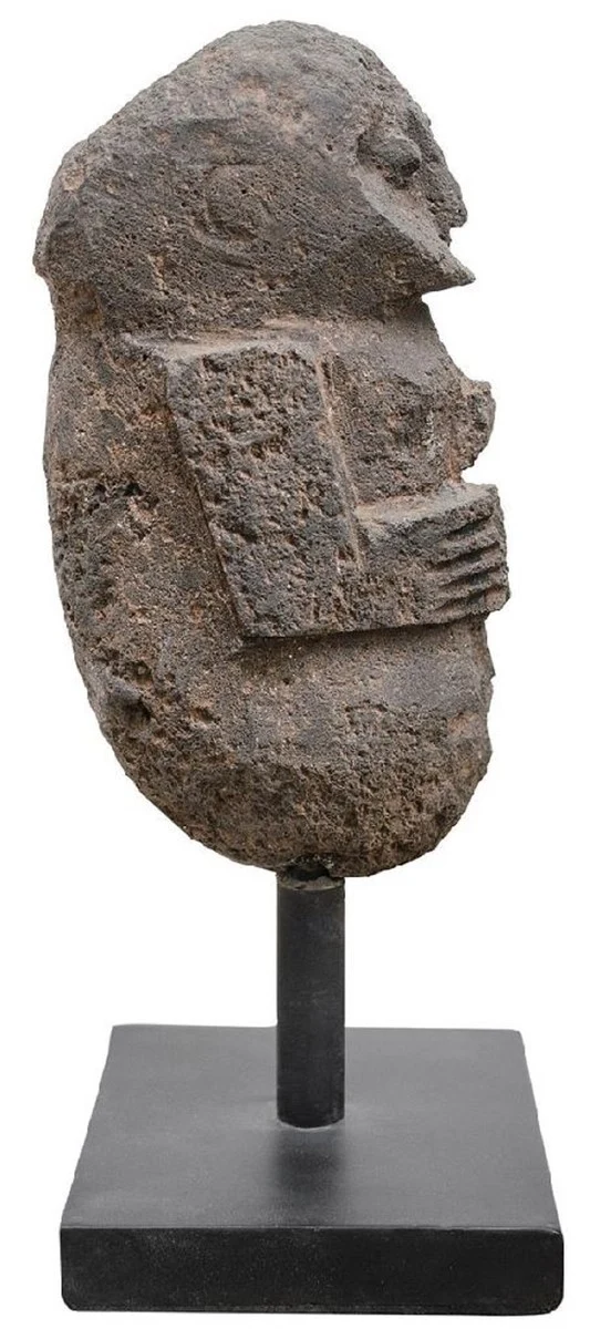 Casa Padrino Luxus Deko Antik Stil Naturstein Statuen Set - Stein Skulpturen - Stein Figuren - Schreibtisch Deko - Wohnzimmer Deko - Deko Accessoires - Luxus Möbel