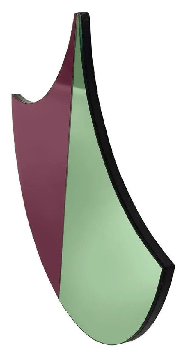 Casa Padrino Designer Wandspiegel Lila / Grün 70 x 3 x H. 62 cm - Garderobenspiegel - Wohnzimmer Spiegel - Luxus Qualität - Designer Möbel