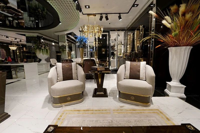 Casa Padrino Luxus Sessel Grau / Braun / Gold - Edler Wohnzimmer & Hotel Sessel - Wohnzimmer & Hotel Möbel - Luxus Qualität