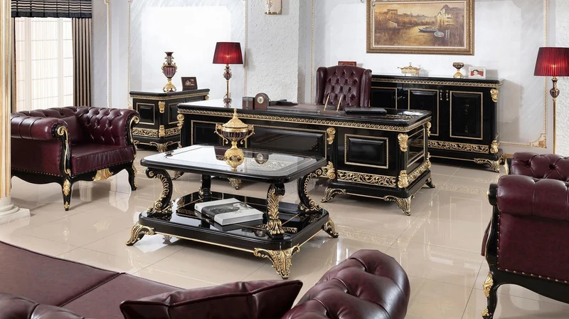 Casa Padrino Luxus Barock Sideboard Schwarz / Gold - Prunkvoller Massivholz Schrank mit 4 Türen - Barock Möbel - Edel & Prunkvoll