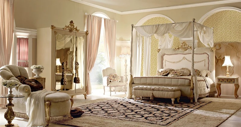 Casa Padrino Luxus Barock Schlafzimmerschrank Cremefarben / Gold - Handgefertigter Kleiderschrank mit 3 verspieglten Türen - Barock Schlafzimmer Möbel - Luxus Qualität - Made in Italy