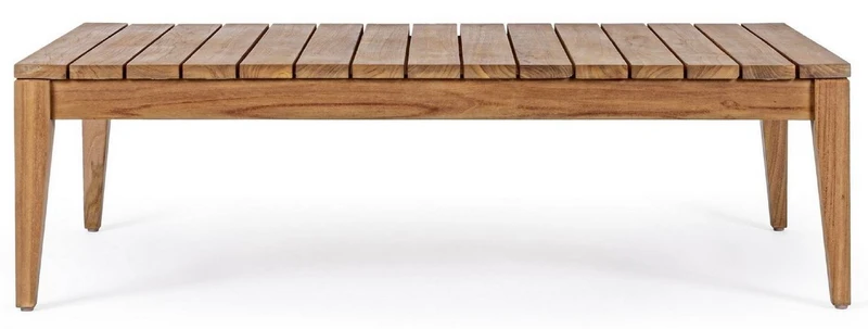 Casa Padrino Luxus Teakholz Gartentisch Braun 120 x 70 x H. 35 cm - Wetterbeständiger Garten & Terrassen Massivholz Tisch - Moderne Teakholz Garten & Terrassen Möbel - Luxus Kollektion