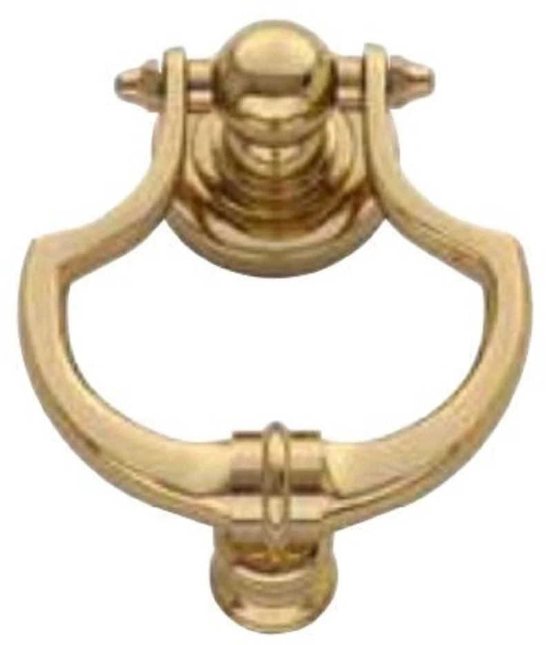 Casa Padrino Luxus Barock Türklopfer Gold 11 x H. 14 cm - Eleganter Messing Türklopfer - Wohnaccessoires im Barockstil
