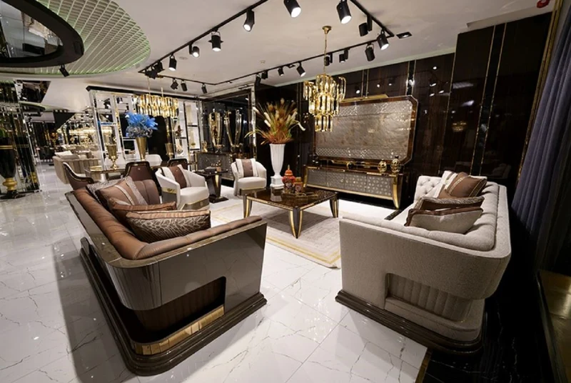 Casa Padrino Luxus Couchtisch Braun / Gold - Edler Wohnzimmer & Hotel Tisch - Wohnzimmer & Hotel Möbel - Luxus Qualität