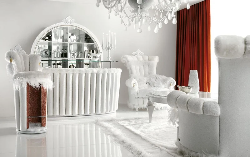 Casa Padrino Luxus Barock Barstuhl Weiß / Rot / Gold - Prunkvoller Barhocker im Barockstil - Prunkvolle Barock Bar & Hotel Möbel - Erstklassische Qualität - Made in Italy