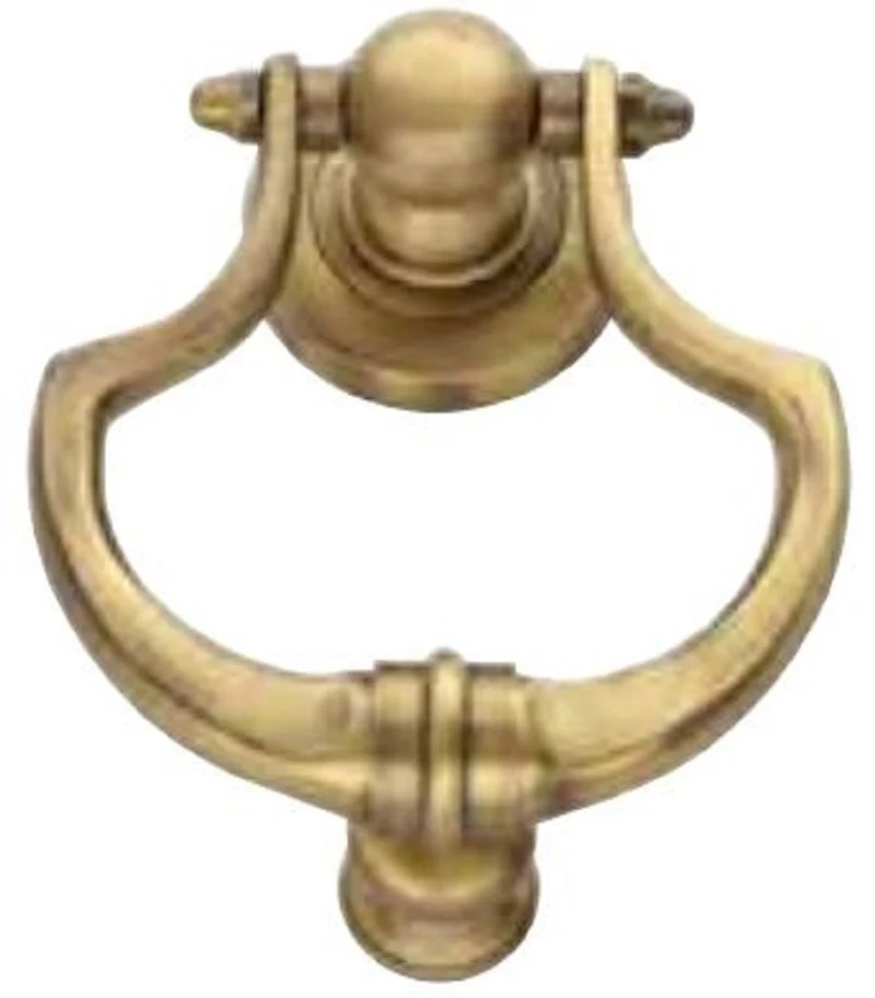 Casa Padrino Luxus Barock Türklopfer Messing oxidiert 11 x H. 14 cm - Eleganter Messing Türklopfer - Wohnaccessoires im Barockstil