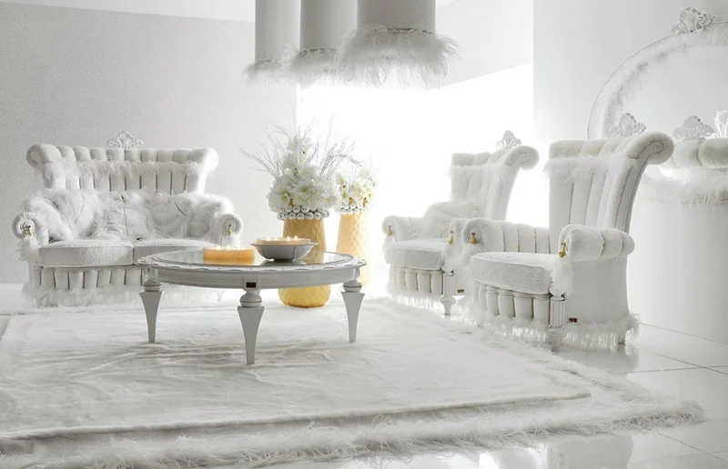 Casa Padrino Luxus Barock Sessel Weiß / Gold - Prunkvoller Wohnzimmer Sessel im Barockstil - Barock Wohnzimmer Möbel - Barock Schloß Möbel - Erstklassische Qualität - Made in Italy