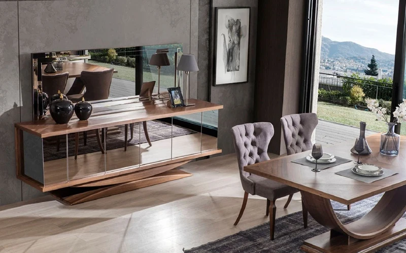 Casa Padrino Luxus Esstisch Braun 220 x 103 x H. 76 cm - Moderner Massivholz Küchentisch - Luxus Massivholz Esszimmer Möbel