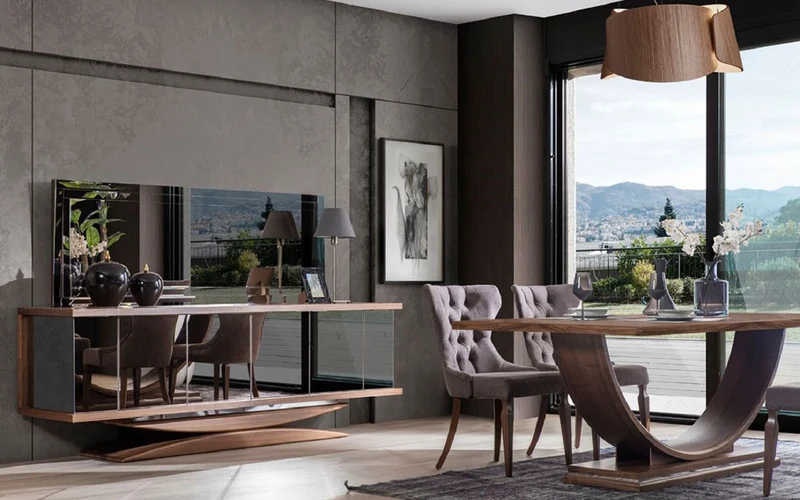 Casa Padrino Luxus Esstisch Braun 220 x 103 x H. 76 cm - Moderner Massivholz Küchentisch - Luxus Massivholz Esszimmer Möbel