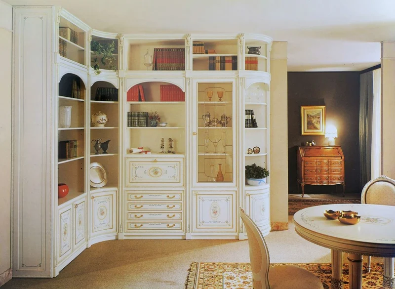 Casa Padrino Luxus Barock Eckschrank Weiß / Mehrfarbig / Gold - Handgefertigter Wohnzimmer Schrank im Barockstil - Barock Wohnzimmer Möbel - Erstklassische Qualität - Made in Italy