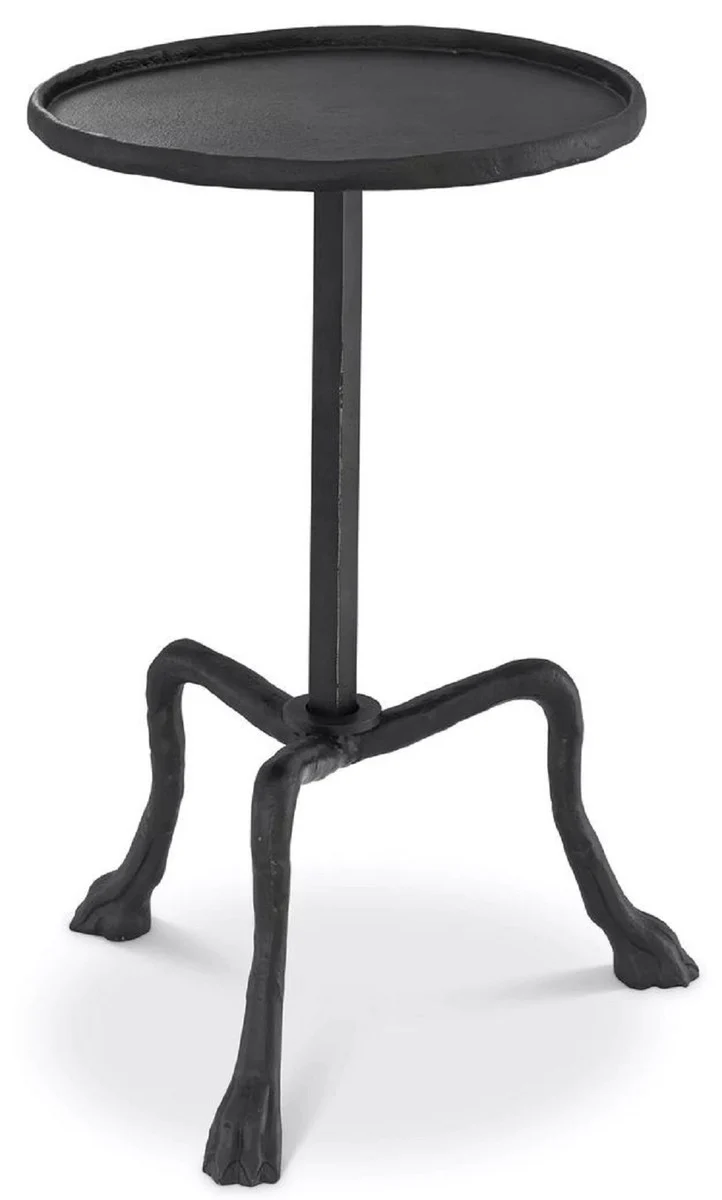 Casa Padrino Luxus Beistelltisch Bronzefarben Ø 36,5 x H. 52 cm - Runder Dreibein Tisch - Wohnzimmer Möbel - Luxus Möbel