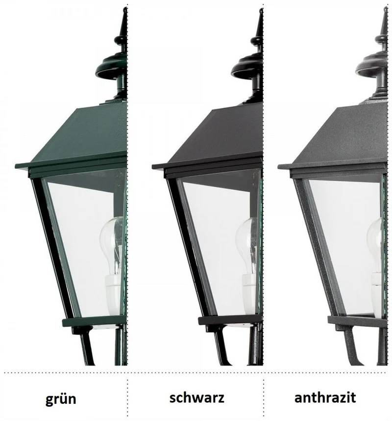 Casa Padrino Barock Gartenlaterne 22 x 22 x H. 140 cm - Verschiedene Farben - Elegante Außenstehleuchte - Nostalgische Außenbeleuchtung