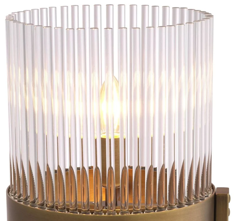 Casa Padrino Luxus Tischleuchte Antik Messingfarben 28 x 23,5 x H. 60,5 cm - Elegante Schreibtschleuchte im Retro Stil - Luxus Kollektion