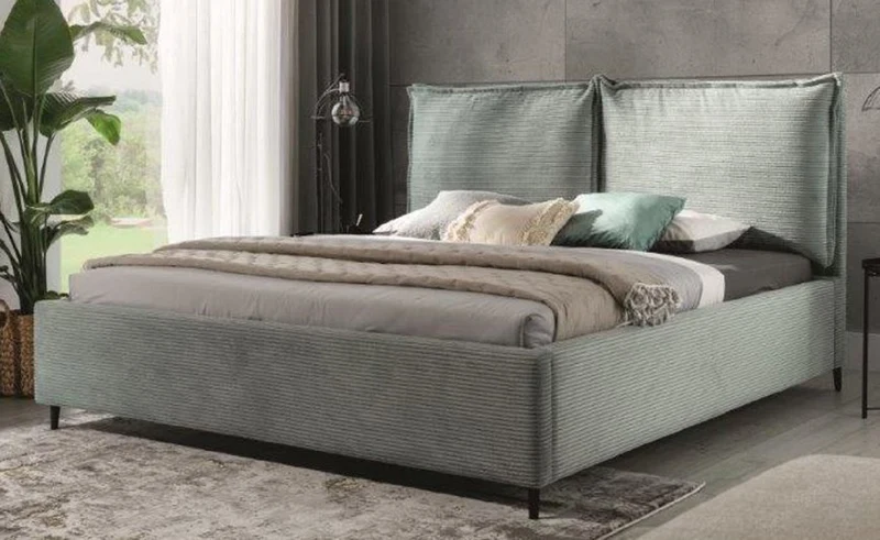 Casa Padrino Luxus Doppelbett Grün / Schwarz - Verschiedene Größen - Modernes Massivholz Bett mit Kopfteil - Moderne Schlafzimmer Möbel - Luxus Kollektion