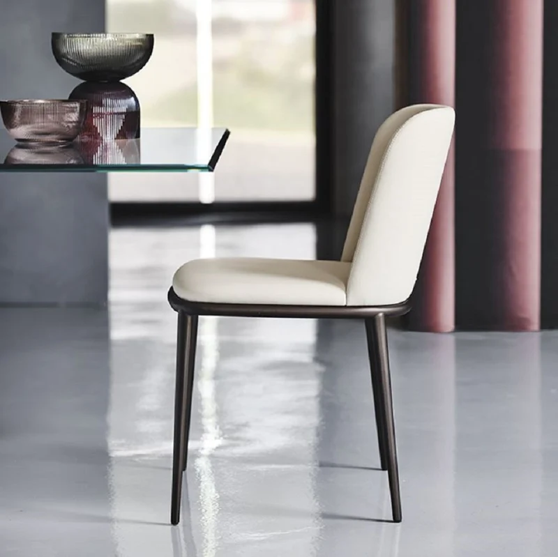 Casa Padrino Luxus Esszimmerstuhl 8er Set Cremefarben / Schwarz - Luxus Esszimmer & Restaurant Möbel - Luxus Qualität - Made in Italy