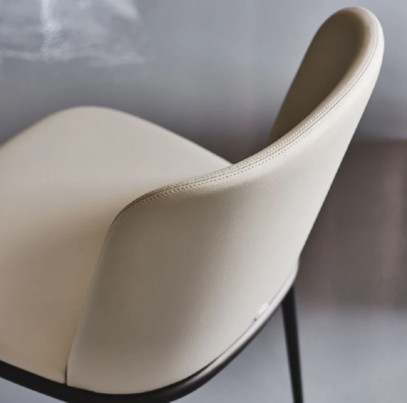Casa Padrino Luxus Esszimmerstuhl 8er Set Cremefarben / Schwarz - Luxus Esszimmer & Restaurant Möbel - Luxus Qualität - Made in Italy