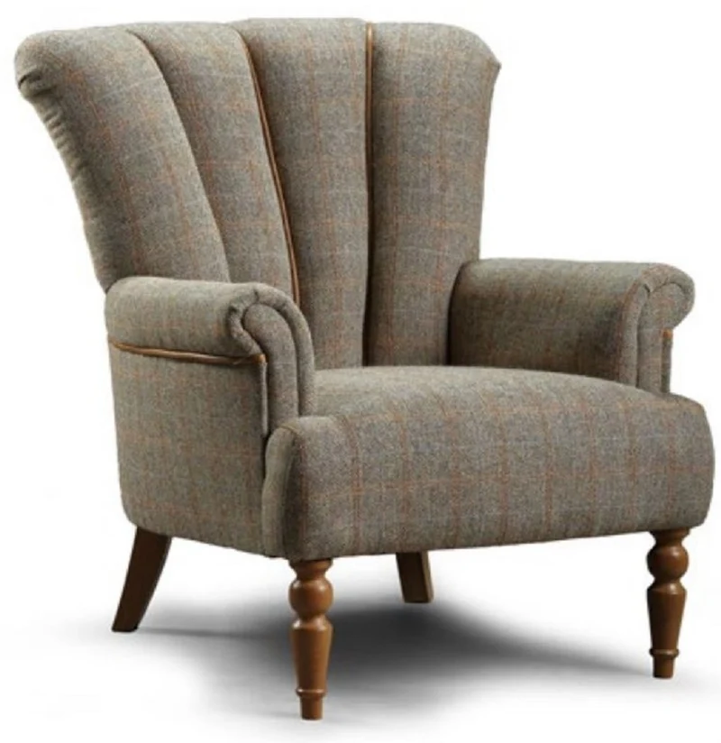 Casa Padrino Luxus Sessel Grau / Braun 80 x 88 x H. 92 cm - Wohnzimmer Sessel - Wohnzimmer Möbel - Luxus Kollektion