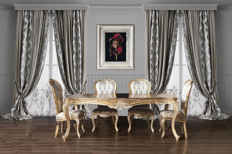 Casa Padrino Luxus Barock Esstisch Antik Gold - Handgefertigter Massivholz Esszimmertisch im Barockstil - Barock Esszimmer Möbel - Edel & Prunkvoll