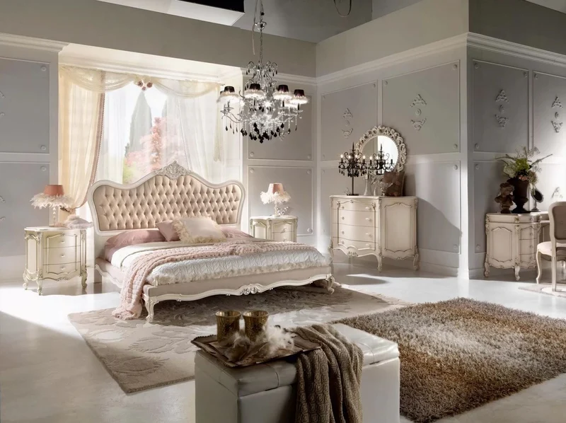 Casa Padrino Luxus Barock Kommode Cremefarben / Silber - Handgefertigte Massivholz Kommode mit 4 Schubladen - Hochwertige Barock Möbel - Luxus Qualität - Made in Italy