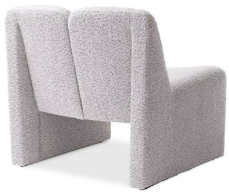 Casa Padrino Designer Sessel Grau 75 x 73 x H. 72,5 cm - Wohnzimmer & Hotel Sessel - Wohnzimmer & Hotel Möbel - Luxus Kollektion