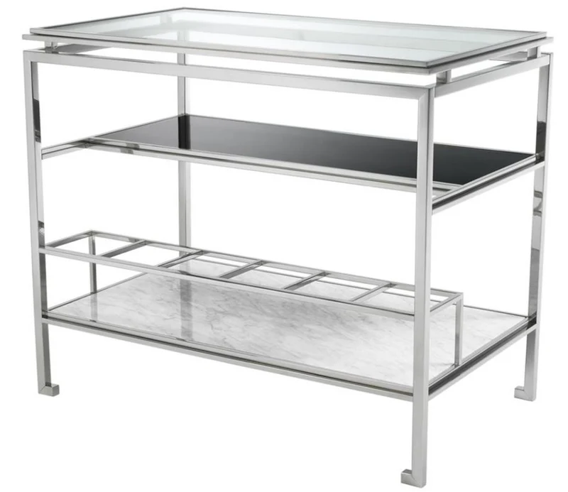 Casa Padrino Designer Beistelltisch 85 x 50 x H. 72,5 cm - Luxus Kollektion