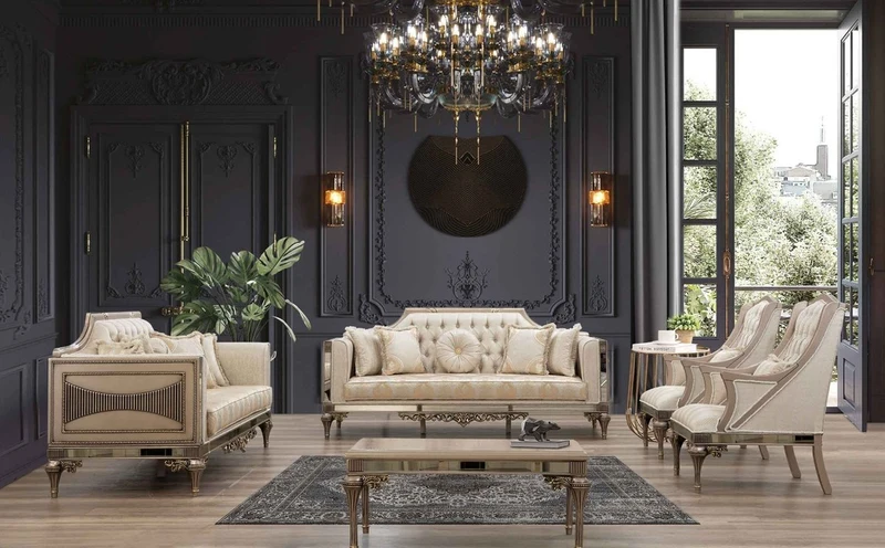 Casa Padrino Luxus Barock Sofa - Handgefertigtes Wohnzimmer Sofa im Barockstil - Barock Wohnzimmer & Hotel Möbel - Edel & Prunkvoll