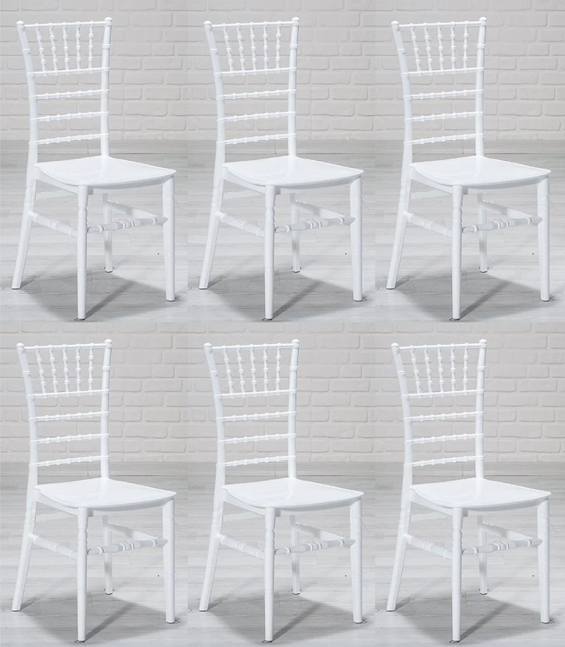 Casa Padrino Designer Acryl Stuhl Set Weiß 40 x 46 x H. 92,5 cm - Esszimmerstühle - Acryl Esszimmer Möbel