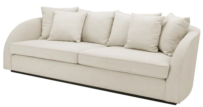 Casa Padrino Luxus Hotel Sofa Naturfarbig 255 x 91 x H. 72 cm - Designer Kollektion