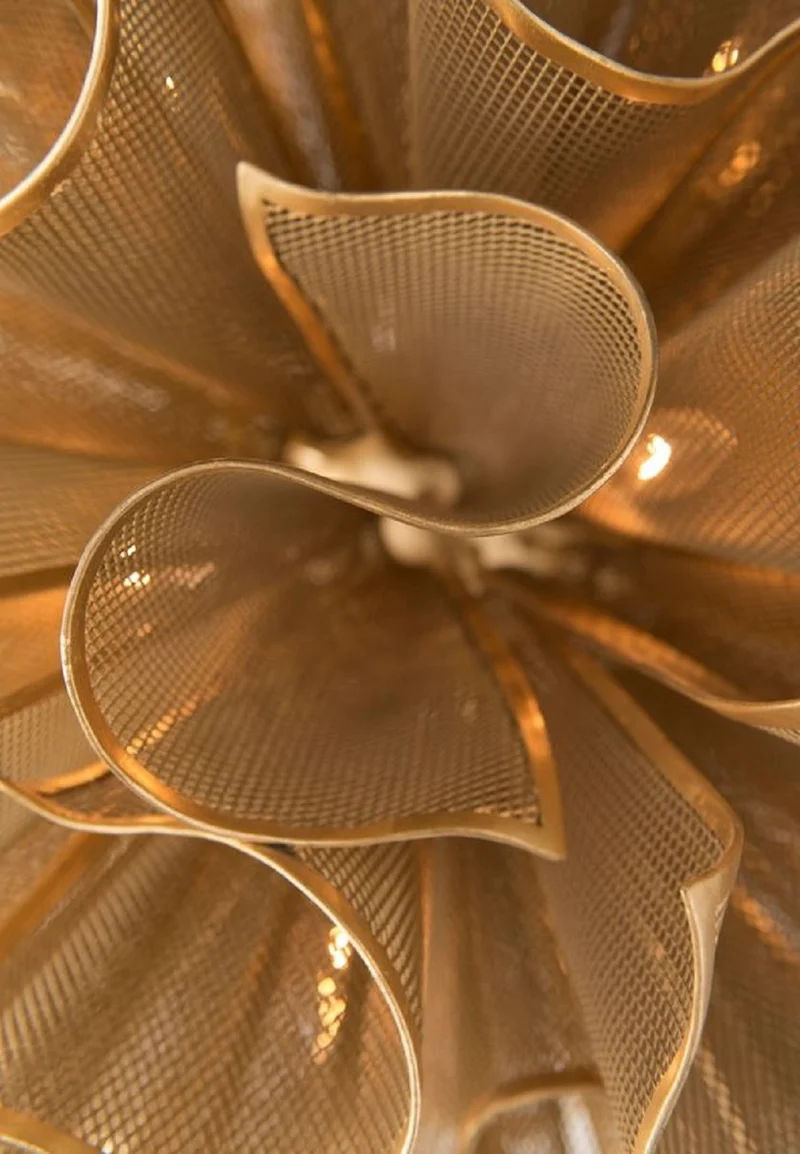 Casa Padrino Designer LED Wandleuchte Gold 30,5 x 20,3 x H. 45,7 cm - Elegante Wohnzimmer Wandlampe - Luxus Kollektion