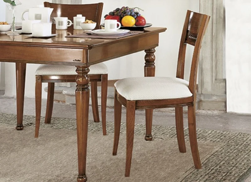 Casa Padrino Luxus Biedermeier Esszimmerstuhl Set Weiß / Gold / Braun - Handgefertigtes Küchen Stühle 6er Set - Biedermeier Esszimmer Möbel - Luxus Qualität - Made in Italy