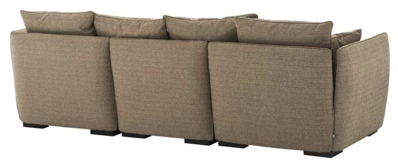 Casa Padrino Designer 3er Sofa Braun - Luxus Hotel Möbel