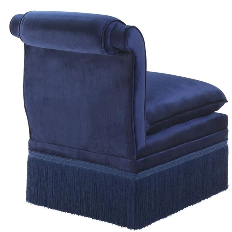 Casa Padrino Luxus Designer Sessel Blau 55 x 74 x H. 74 cm - Limited Edition