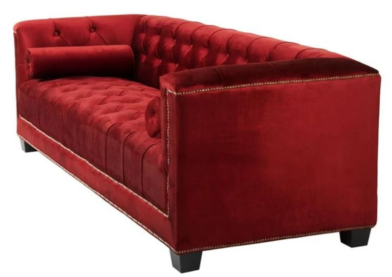 Casa Padrino Designer Sofa Rot - Luxus Kollektion